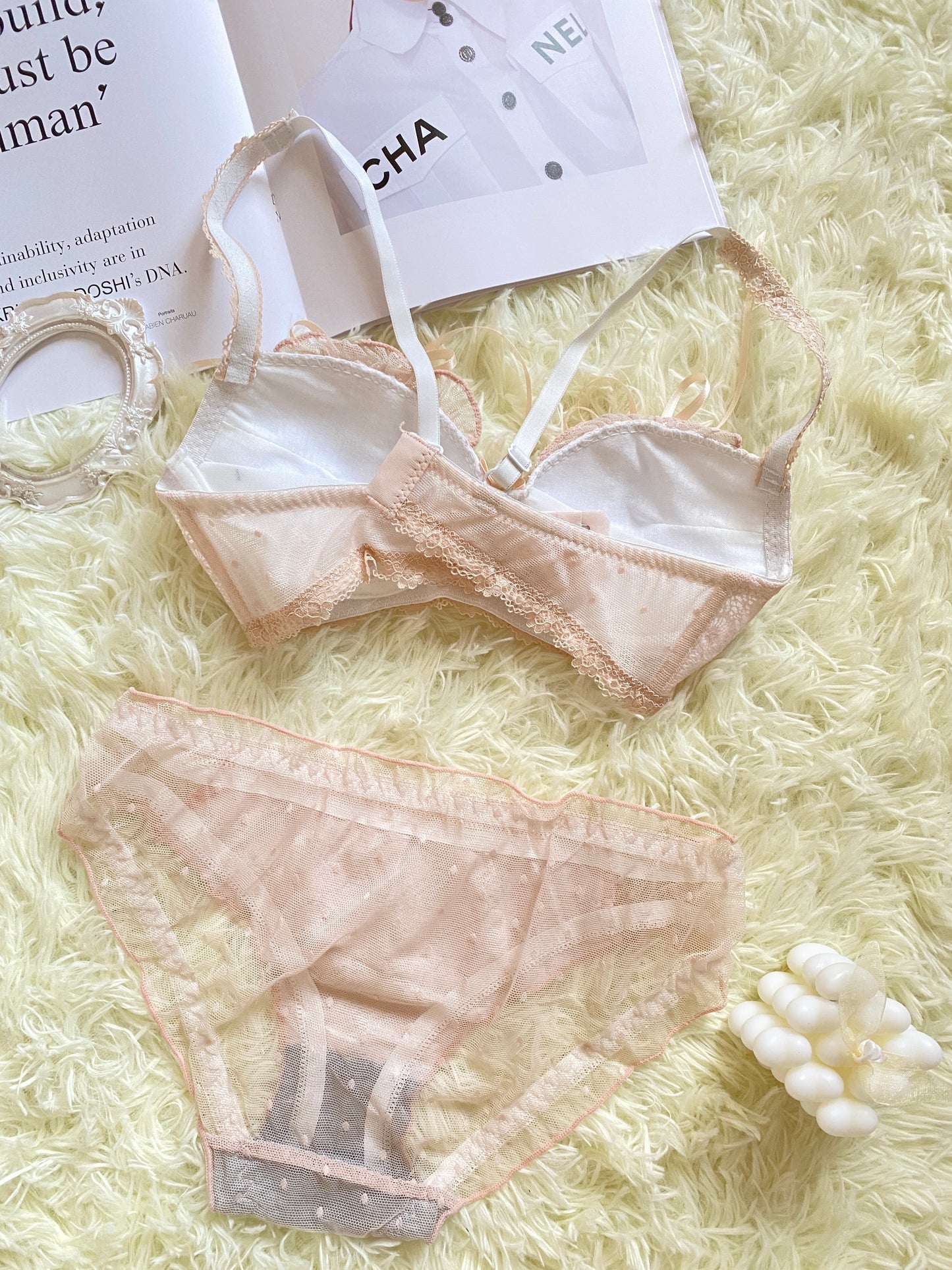 Lolita Pink Strap Bra & Panty