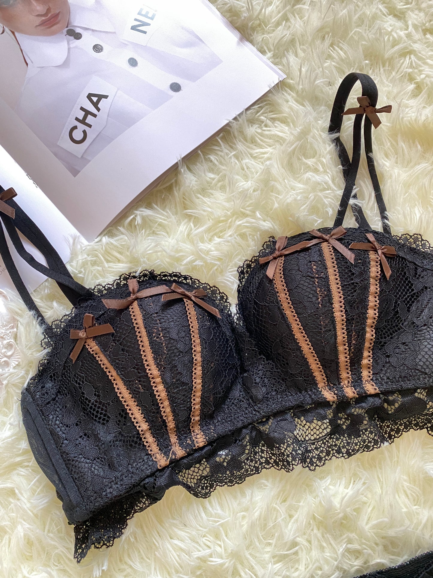 Black PushUp Lace Bra & Panty
